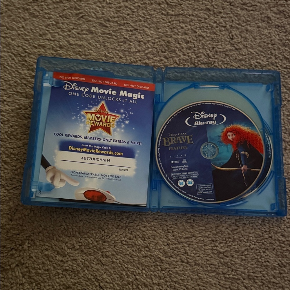 Disney Brave Blu-ray with Blue Case - Picture 3 of 4